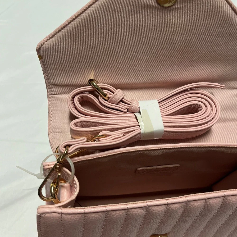 Crossi Vegan Leather Quilted Satchel‎ Crossbody Bag
